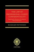Cover: The Law of Professional-client Confidentiality - Oxford University Press