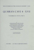 Cover: Discoveries in the Judaean Desert: Volume XXII. Qumran Cave 4: XVII - Oxford University Press