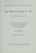 Cover: Discoveries in the Judaean Desert: Volume XX. Qumran Cave 4: XV - Oxford University Press