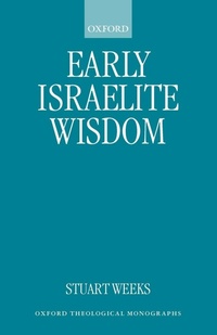 Enlarge image Cover: Early Israelite Wisdom - Oxford University Press
