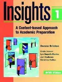 Enlarge image Cover: Insights 1: A Content-based Approach to Academic Preparation - Pearson Education (US)