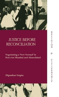 Enlarge image Cover: Justice before Reconciliation - Routledge India