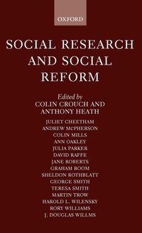 Enlarge image Cover: Social Research and Social Reform - Clarendon Press