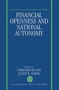 Cover: Financial Openness and National Autonomy - Clarendon Press