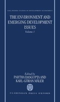 Cover: The Environment and Emerging Development Issues: Volume 1 - Clarendon Press
