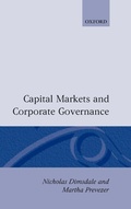 Cover: Capital Markets and Corporate Governance - Oxford University Press