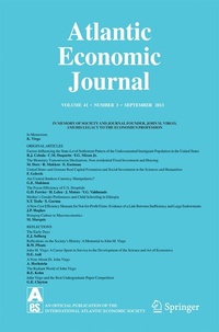 Abbildung von: Atlantic Economic Journal - Springer
