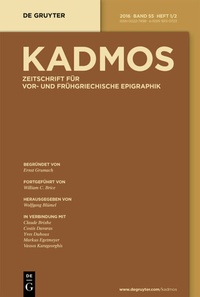 Bild vergrößern Bild: Kadmos - De Gruyter