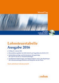 Abbildung von: Lohnsteuertabelle 2016 Monat/Tag - Rehm