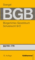 Cover: B&uuml;rgerliches Gesetzbuch mit Einf&uuml;hrungsgesetz und Nebengesetzen (BGB) - Band 11/2 - Kohlhammer