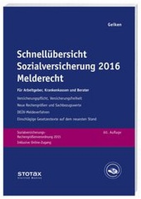 Abbildung von: Schnellübersicht Sozialversicherung 2016 Melderecht - Stollfuß