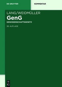 Enlarge image Cover: Genossenschaftsgesetz - De Gruyter