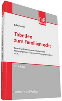 Abbildung von: Tabellen zum Familienrecht - TzFamR - Luchterhand