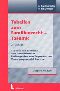 Abbildung von: Tabellen zum Familienrecht - TzFamR - Luchterhand