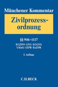 Abbildung von: Münchener Kommentar zur Zivilprozessordnung - C.H.BECK