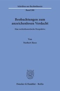 Cover: Beobachtungen zum anzeichenlosen Verdacht - Duncker & Humblot