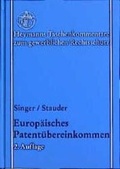 Cover: Europ&auml;isches Patent&uuml;bereinkommen. Kommentar - Carl Heymanns Verlag