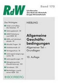 Abbildung von: Allgemeine Geschäftsbedingungen - Boorberg
