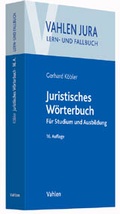 Cover: Juristisches W&ouml;rterbuch - Vahlen