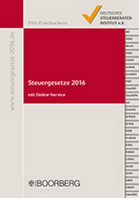Abbildung von: Steuergesetze 2016 - Boorberg