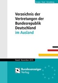 Cover: Verzeichnis der Vertretungen der Bundesrepublik Deutschland im Ausland - Reguvis Fachmedien