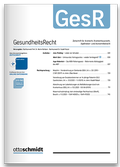 Cover: GesundheitsRecht - GesR - Otto Schmidt Verlag