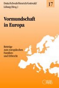 Abbildung von: Vormundschaft in Europa - Gieseking