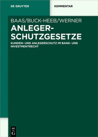 Abbildung von: Anlegerschutzgesetze - De Gruyter