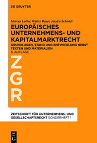 Abbildung von: Europäisches Unternehmens- und Kapitalmarktrecht - De Gruyter