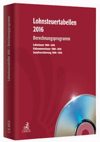 Abbildung von: Lohnsteuertabellen 2016 - CD-ROM - C.H.BECK