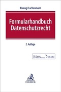 Cover: Formularhandbuch Datenschutzrecht - C.H.BECK