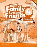 Cover: American Family and Friends: Level Four: Workbook with Online Practice - Oxford University Press