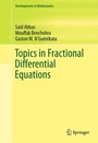Cover: Topics in Fractional Differential Equations - Springer