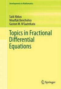 Enlarge image Cover: Topics in Fractional Differential Equations - Springer