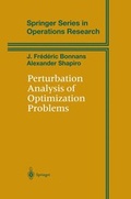 Cover: Perturbation Analysis of Optimization Problems - Springer
