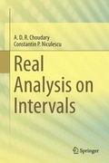 Cover: Real Analysis on Intervals - Springer