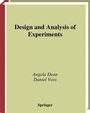 Cover: Design and Analysis of Experiments - Springer