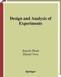Cover: Design and Analysis of Experiments - Springer
