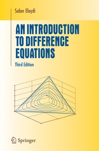 Enlarge image Cover: An Introduction to Difference Equations - Springer