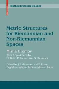 Enlarge image Cover: Metric Structures for Riemannian and Non-Riemannian Spaces - Birkhauser Boston Inc