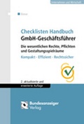 Cover: Checklisten Handbuch GmbH-Gesch&auml;ftsf&uuml;hrer - Reguvis Fachmedien