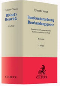 Abbildung von: Bundesnotarordnung, Beurkundungsgesetz - C.H.BECK