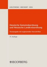 Abbildung von: Hessische Gemeindeordnung und Hessische Landkreisordnung - Boorberg