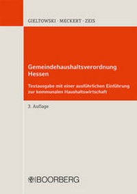 Abbildung von: Gemeindehaushaltsverordnung Hessen - Boorberg