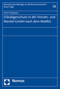 Abbildung von: Gläubigerschutz in der Vorrats- und Mantel-GmbH nach dem MoMiG - Nomos