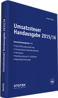 Cover: Umsatzsteuer Handausgabe 2015/2016 - Stollfu&szlig;