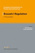 Cover: Brussels I Regulation - Sellier. European Law Publishers