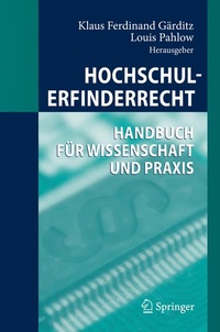 Abbildung von: Hochschulerfinderrecht - Springer