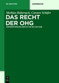 Abbildung von: Das Recht der OHG - De Gruyter