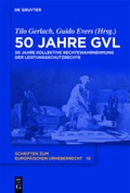 Cover: 50 Jahre GVL - De Gruyter
